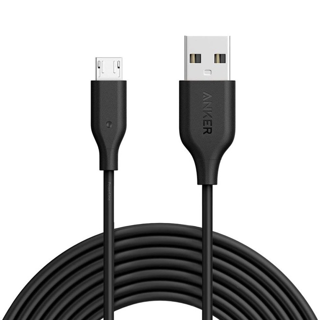 A8134013_Anker PowerLine Micro USB ケーブル (3.0m)_ブラック