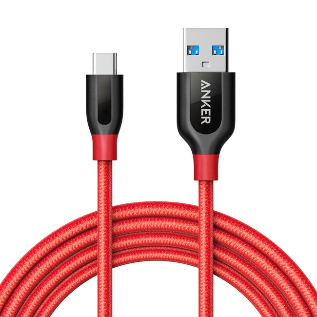 A8169_Anker PowerLine+ USB-C _ USB-A 3.0 ケーブル (1.8m)_red1