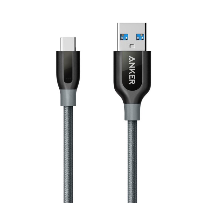 Anker PowerLine+ USB-C & USB-A 3.0_0.9m_gray