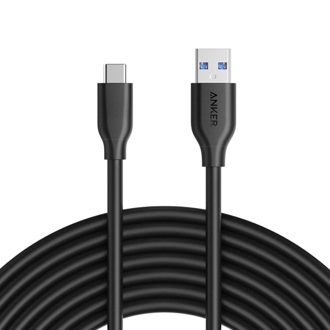 Anker PowerLine USB-C ＆ USB-A 3.0ケーブル(3.0m)_black