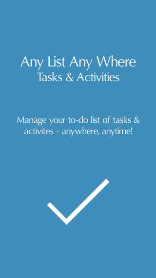 Any List Tasks & Activities Planner - Unlimited to-do pocket task & checklist manager for iPhone