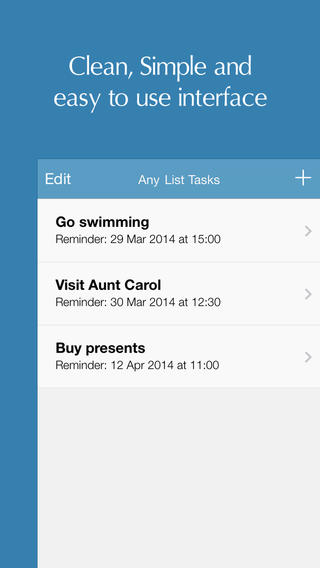 Any List Tasks & Activities Planner - Unlimited to-do pocket task & checklist manager for iPhone