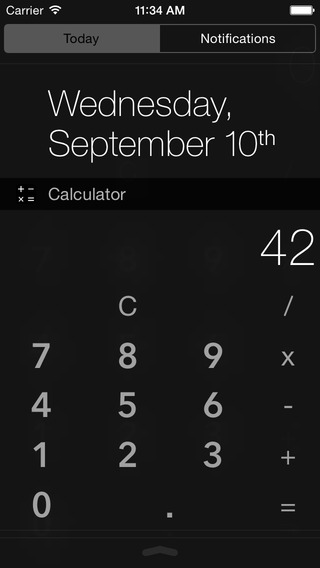 Calculator Widget (Today Extension)