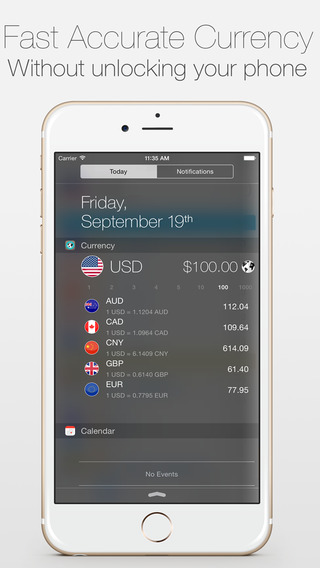 100円 無料 ウィジェットから為替レートを素早くチェックできる Currency Today Widget 面白いアプリ Iphone 最新情報ならmeeti ミートアイ