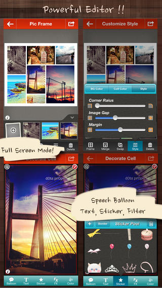 Frame Artist Pro - Photo Collage Editor, Pic Stitch Photo with Pic-Frame Templates & Filter Effect & Frames (フレーム)