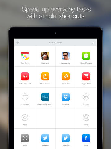 Launch Center Pro for iPad
