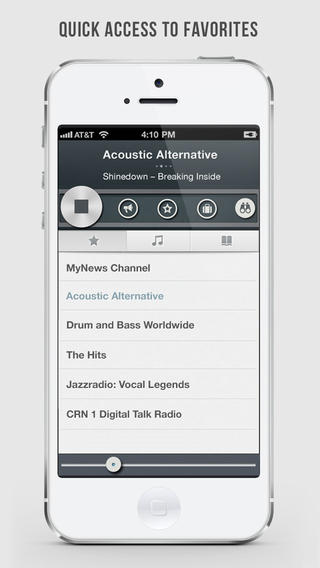 OneTuner Pro Radio Player for iPhone, iPad, iPod Touch - tunein to 65 genres!