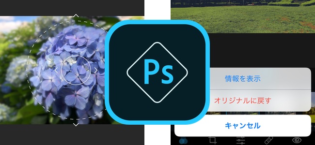 「Adobe Photoshop Express」がアップデートでぼかし処理や加工の一括消去、EXIF情報の表示などに対応