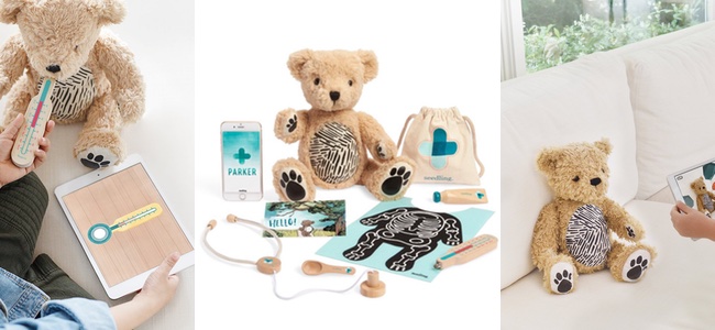 iPhone／iPadのアプリと連携するテディベアが登場。アプリを使って体調を測ったり、ARを使った機能も