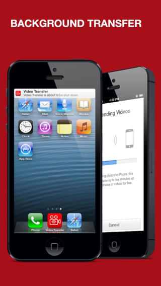 WiFi経由でビデオや写真の転送アプリ