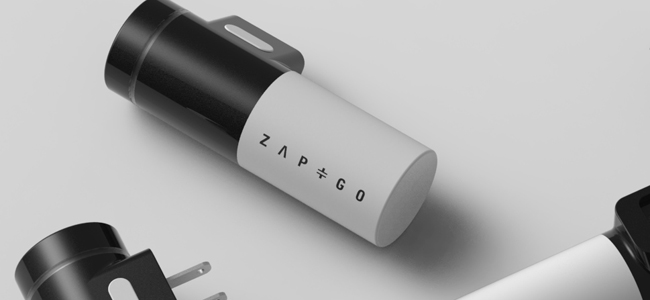 たった5分でフルチャージできてiPhone 1台分の充電が可能なモバイルバッテリー「Zap&Go」