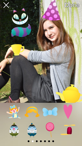 写真デコレータ: 不思議の国のアリス バージョン