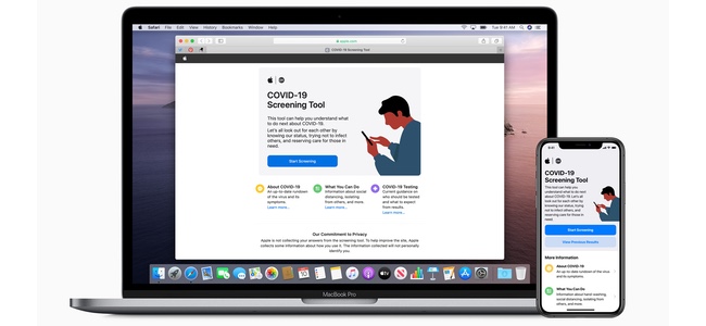Appleが米公式サイトで新型コロナウィルス（COVID-19）の自己診断ページを公開、アプリでも展開