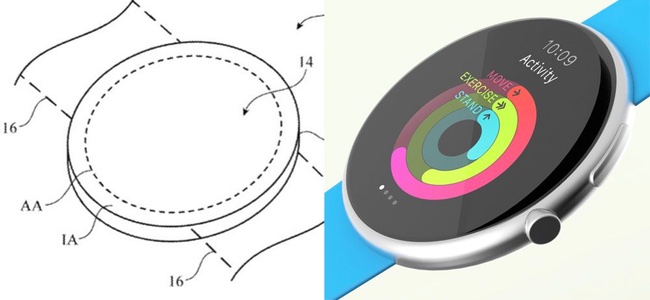 Appleが腕時計型デバイスに円形ディスプレイを使用する技術の特許を取得