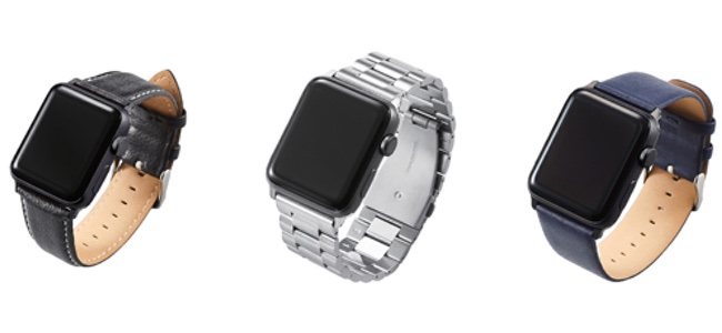 エレコムがレザーとステンレスからなる計3タイプのApple Watch専用バンドを5月下旬より発売！