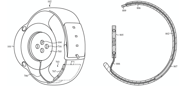 AppleがApple Watch向けに充電機能を含んだバンドの特許を取得