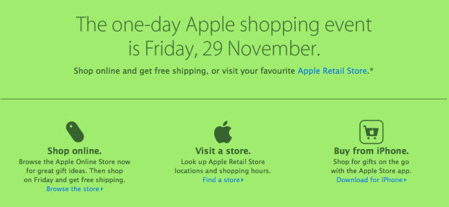 Appleが11月29日に1日限定のブラックフライデーセールを開催！※ただし日本は除く