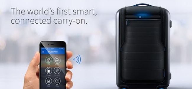 バッテリーやデジタルスケール、GPSも内蔵して超便利なスーツケース「Bluesmart」
