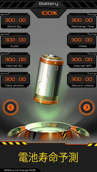 システムショック - 電池の寿命, メモリと容量, プロセスとCPU, デバイスの情報