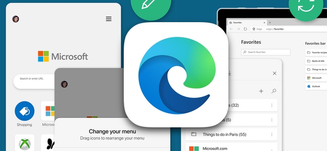 Microsoftのブラウザアプリ「Edge」のiOS版がリニューアルしアイコンを含めデザインを大幅に変更