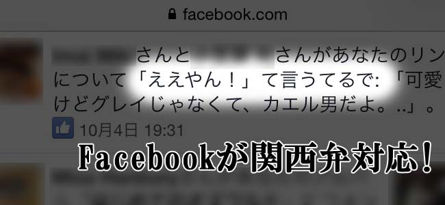 いいね！は「ええやん！」シェアは「わけわけ」、Facebookの言語に関西弁が追加される