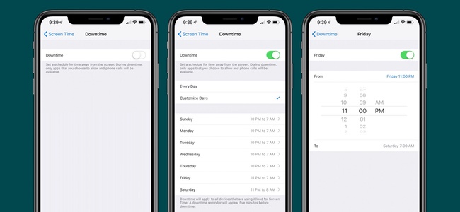 次期アップデートとなるiOS 12.2ではiPhoneを使用しない時間に動作を制限できるスクリーンタイムの休止機能が曜日別に設定可能に