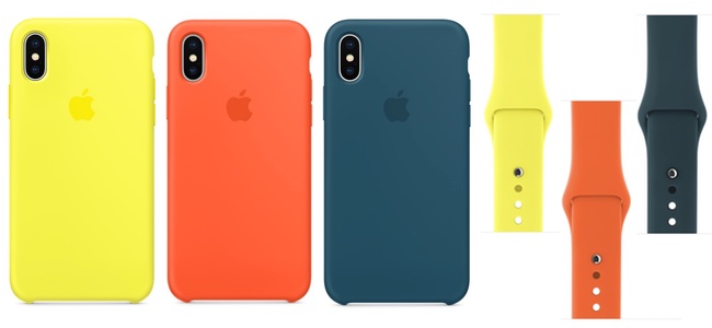 iPhone X用シリコーンケースとApple Watchスポーツバンドに新色が登場