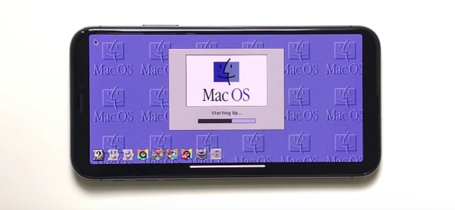 iPhone X、iPad Air 2上でMac OS 8を動作させる映像が登場