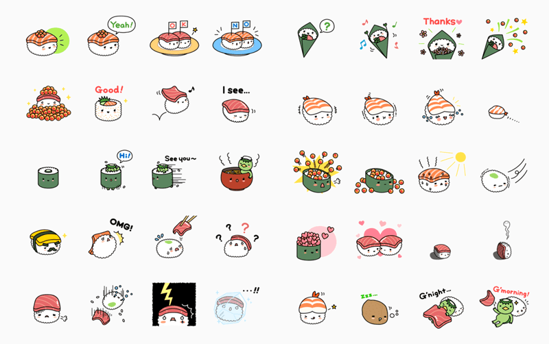 line stamp sushi v2 (1)