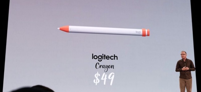 初のApple Pencil以外に同様に使えるサードパーティ製iPad向けスタイラス「Logitech Crayon」が発表。価格は49ドル