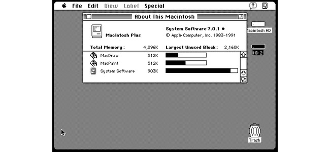 懐かしい？初めて見た？ブラウザ上で動くMac OS「System 7.0.1」のエミュレータが公開