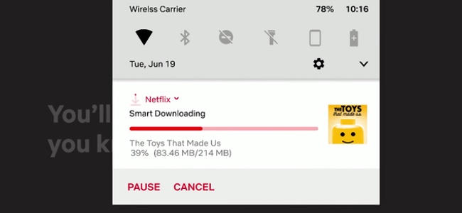 Netflixが視聴中のシリーズの次の話を自動でダウンロードして、見たら消去もしてくれる「スマートダウンロード」機能を搭載