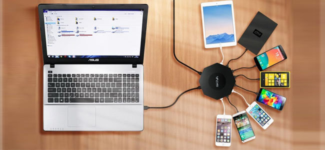 8台同時に急速充電・同期可能な高速充電器「OctoFire」が便利そう