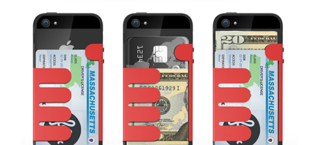 ハンドマークがしっかりとカードやお金をホールド！手の込んだiPhone 5s/5用ケースが登場！