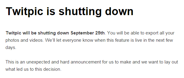 twitpic shut down