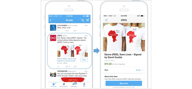 つぶやくだけにとどまらない！Twitter、ワンタップで買い物ができる「Buy」ボタンをテスト中