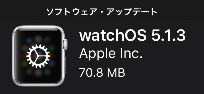 watchOS 5.1.3リリース！改善およびバグ修正を含む内容