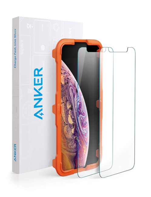 【2枚セット・専用フレーム付属】Anker GlassGuard iPhone XS&X用